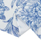French Toile Polyester Backdrop Curtain – Blue Floral 5ft x 10ft Rod Pocket Drape Panel