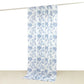 French Toile Polyester Backdrop Curtain – Blue Floral 5ft x 10ft Rod Pocket Drape Panel