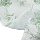 French Toile Polyester Backdrop Curtain – Dusty Sage Green Floral 5ft x 10ft Rod Pocket Drape Panel