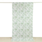 French Toile Polyester Backdrop Curtain – Dusty Sage Green Floral 5ft x 10ft Rod Pocket Drape Panel