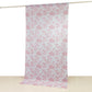 French Toile Polyester Backdrop Curtain – Pink Floral 5ft x 10ft Rod Pocket Drape Panel