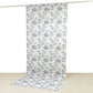 French Toile Polyester Backdrop Curtain – Black Floral 5ft x 12ft Rod Pocket Drape Panel