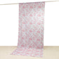 French Toile Polyester Backdrop Curtain – Pink Floral 5ft x 12ft Rod Pocket Drape Panel