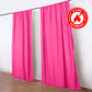 2 Pack 5ftx10ft Fuchsia Scuba Polyester Backdrop Drape Curtains, Durable Flame Resistant Event Divid