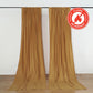 2 Pack Gold Scuba Polyester Event Curtain Drapes, Durable Flame Resistant Backdrop Event Panels Wrinkle Free with Rod Pockets - 10ftx10ft