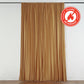 2 Pack 10 Feet x 10 Feet Gold Polyester Fire Retardant Curtain Panel Backdrops With Rod Pockets  