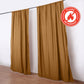 2 Pack 5ftx10ft Gold Scuba Polyester Backdrop Drape Curtains, Durable Flame Resistant Event Divider 
