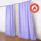 Lavender lilac backdrop drape curtains, durable and flame resistant.