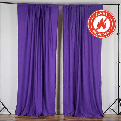 Elevate Your Event with Purple Scuba Polyester Curtains