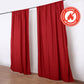 2 Pack 5ftx10ft Red Scuba Polyester Backdrop Drape Curtains, Durable Flame Resistant Event Divider P