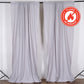 2 Pack Silver Scuba Polyester Event Curtain Drapes, Durable Flame Resistant Backdrop Event Panels Wrinkle Free with Rod Pockets - 10ftx10ft