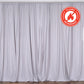 2 Pack Silver Fire Retardant Polyester Curtain Panel Backdrops With Rod Pockets - 10ftx10ft#whtbkgd
