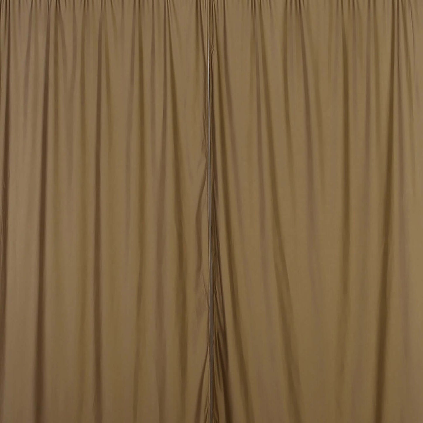 2 Pack Taupe Scuba Polyester Event Curtain Drapes, Durable Flame Resistant Backdrop Event Panels Wrinkle Free with Rod Pockets - 10ftx10ft