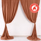 2 Pack Terracotta (Rust) Scuba Polyester Event Curtain Drapes, Durable Flame Resistant Backdrop Event Panels Wrinkle Free with Rod Pockets - 10ftx10ft