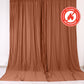 2 Pack Fire Retardant Polyester Terracotta Curtain Panels with Rod Pockets 10 Feet x 10 Feet