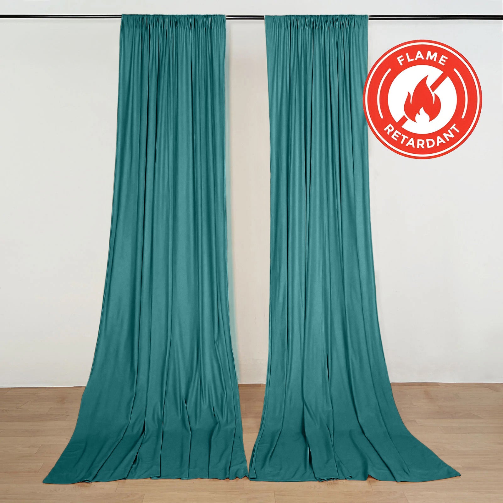 Turquoise 5ftx10ft scuba polyester backdrop drape curtains.