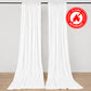White scuba polyester backdrop drape curtains, durable and wrinkle-free.