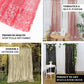 Coral sequin curtains with rod pocket, versatile window treatment panels.