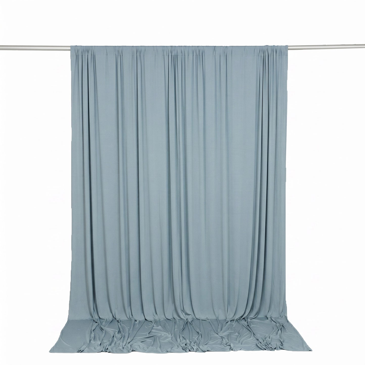 10ft x 10ft Spandex Backdrop Curtain Dusty Blue, 4-Way Stretch Wrinkle-Free Photo Booth Backdrop wit
