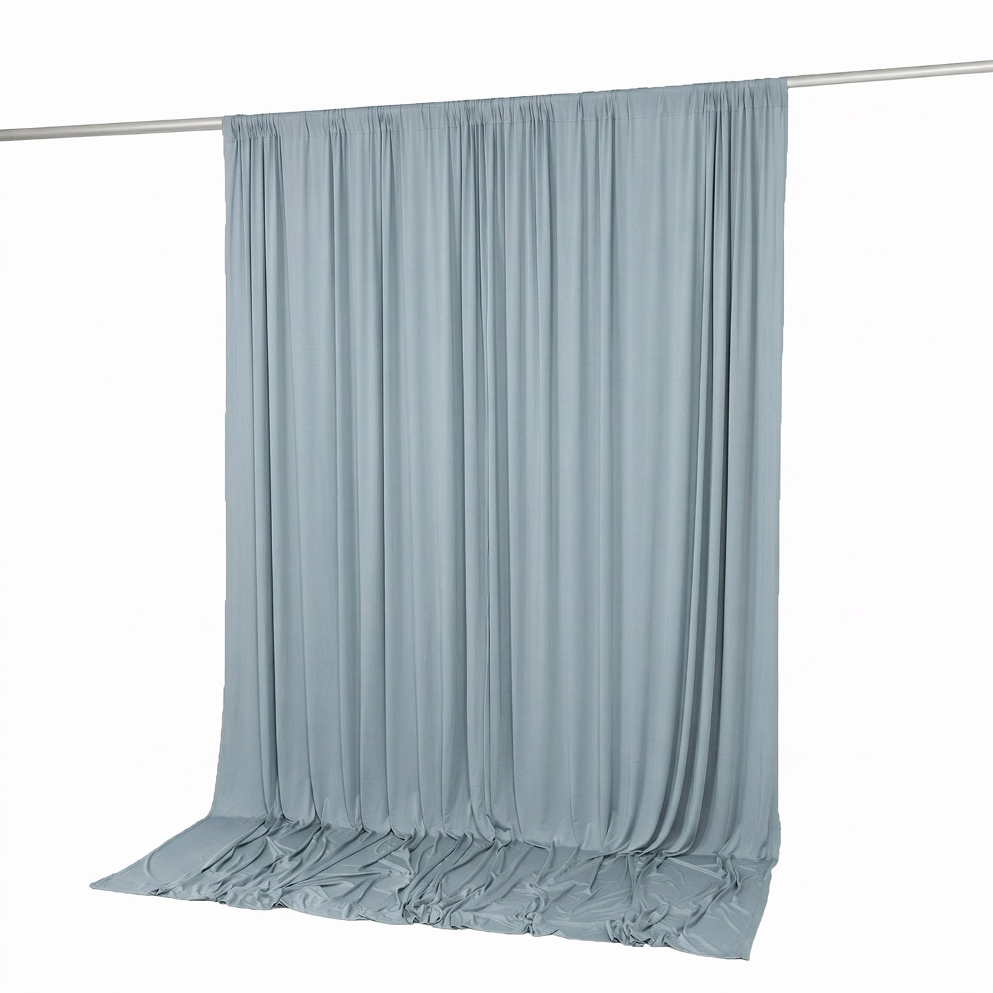 10ft x 10ft Spandex Backdrop Curtain Dusty Blue, 4-Way Stretch Wrinkle-Free Photo Booth Backdrop wit
