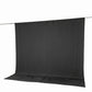 10ft x 10ft Spandex Backdrop Curtain Black, 4-Way Stretch Wrinkle-Free Photo Booth Backdrop with Rod