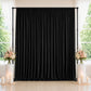 10ft x 10ft Spandex Backdrop Curtain Black, 4-Way Stretch Wrinkle-Free Photo Booth Backdrop with Rod