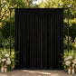 10ft x 10ft Spandex Backdrop Curtain Black, 4-Way Stretch Wrinkle-Free Photo Booth Backdrop with Rod