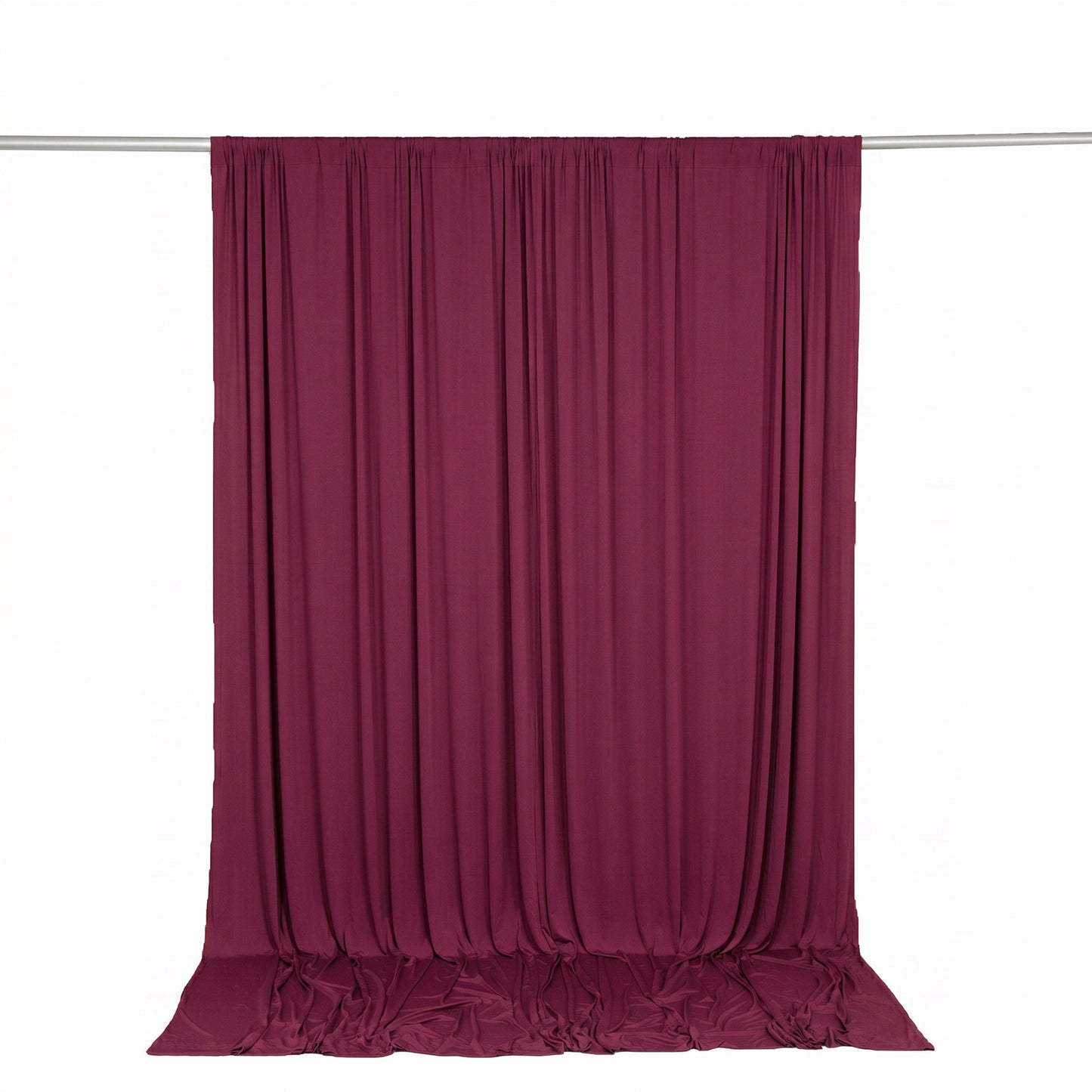 10ft x 10ft Spandex Backdrop Curtain Burgundy, 4-Way Stretch Wrinkle-Free Photo Booth Backdrop with 
