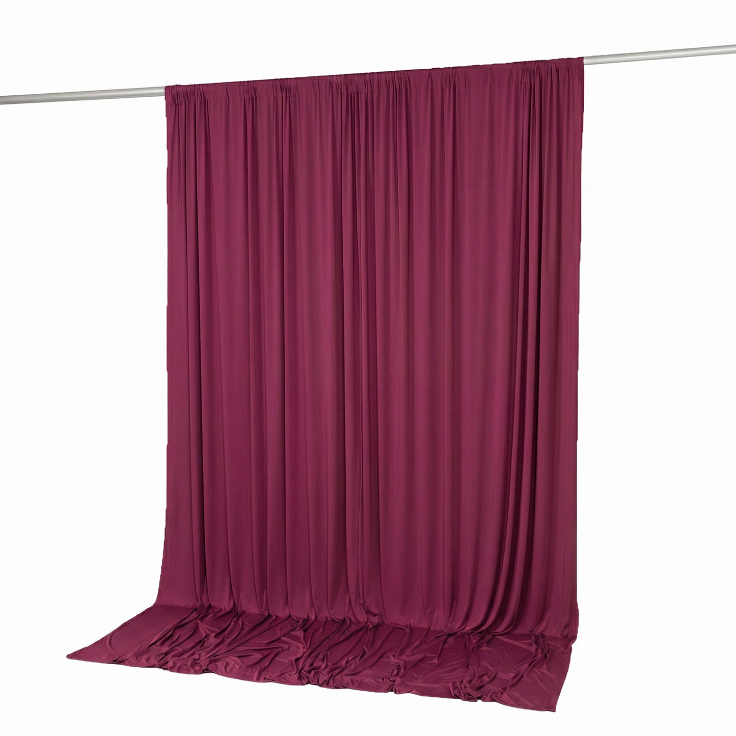 10ft x 10ft Spandex Backdrop Curtain Burgundy, 4-Way Stretch Wrinkle-Free Photo Booth Backdrop with 