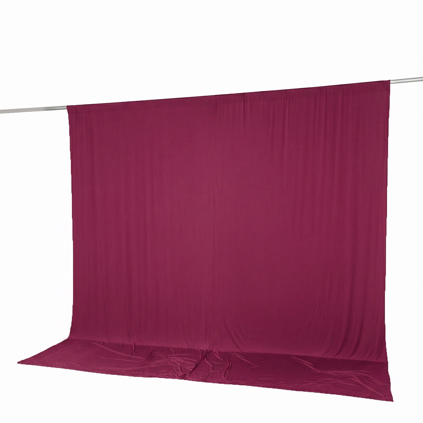 10ft x 10ft Spandex Backdrop Curtain Burgundy, 4-Way Stretch Wrinkle-Free Photo Booth Backdrop with 