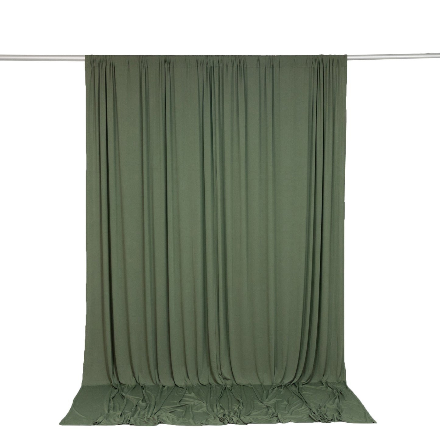 10ft x 10ft Spandex Backdrop Curtain Dusty Sage Green, 4-Way Stretch Wrinkle-Free Photo Booth Backdr