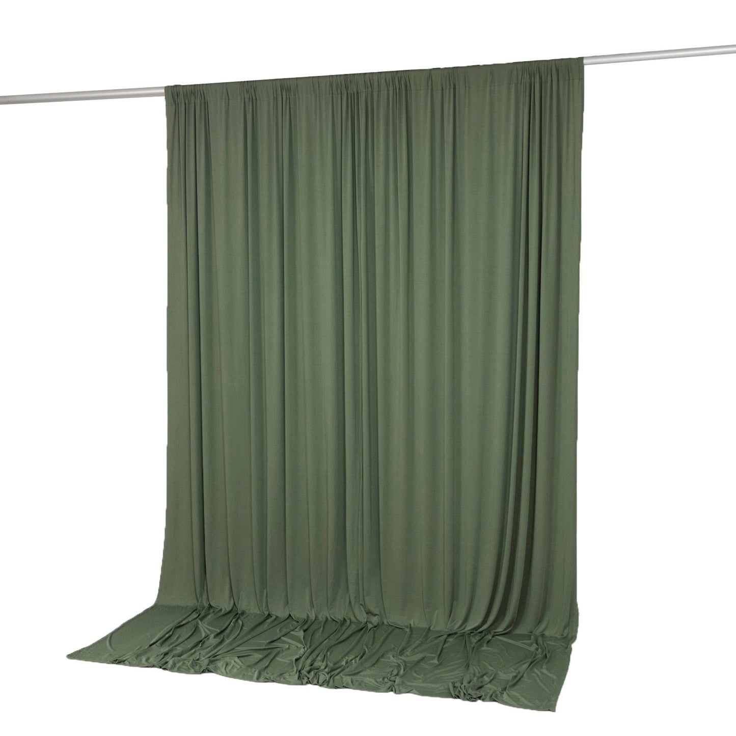 10ft x 10ft Spandex Backdrop Curtain Dusty Sage Green, 4-Way Stretch Wrinkle-Free Photo Booth Backdr