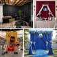 Wrinkle-free spandex curtain backdrop creating polished displays for celebrations, showcases, and pa