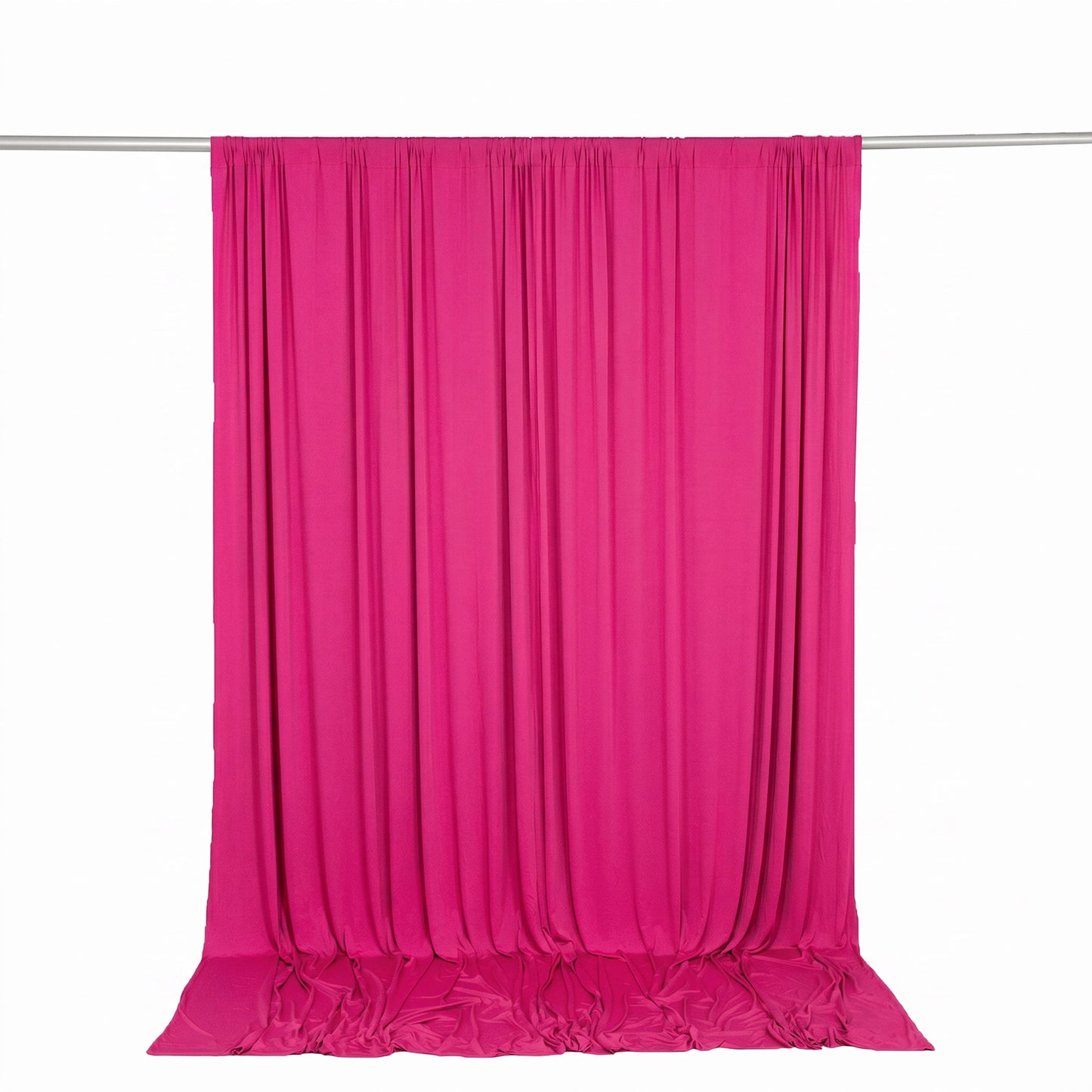 10ft x 10ft Spandex Backdrop Curtain Fuchsia, 4-Way Stretch Wrinkle-Free Photo Booth Backdrop with R