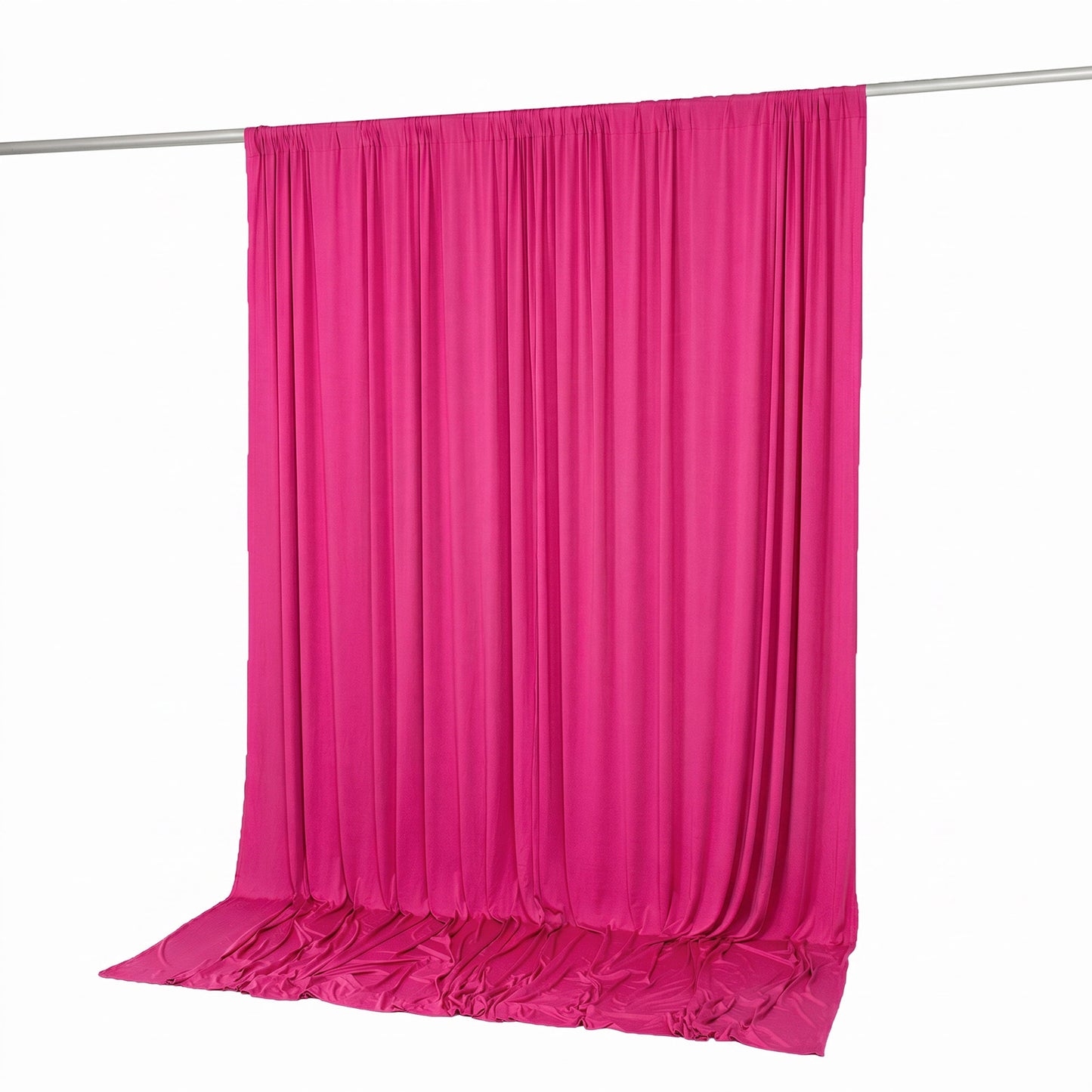 10ft x 10ft Spandex Backdrop Curtain Fuchsia, 4-Way Stretch Wrinkle-Free Photo Booth Backdrop with R