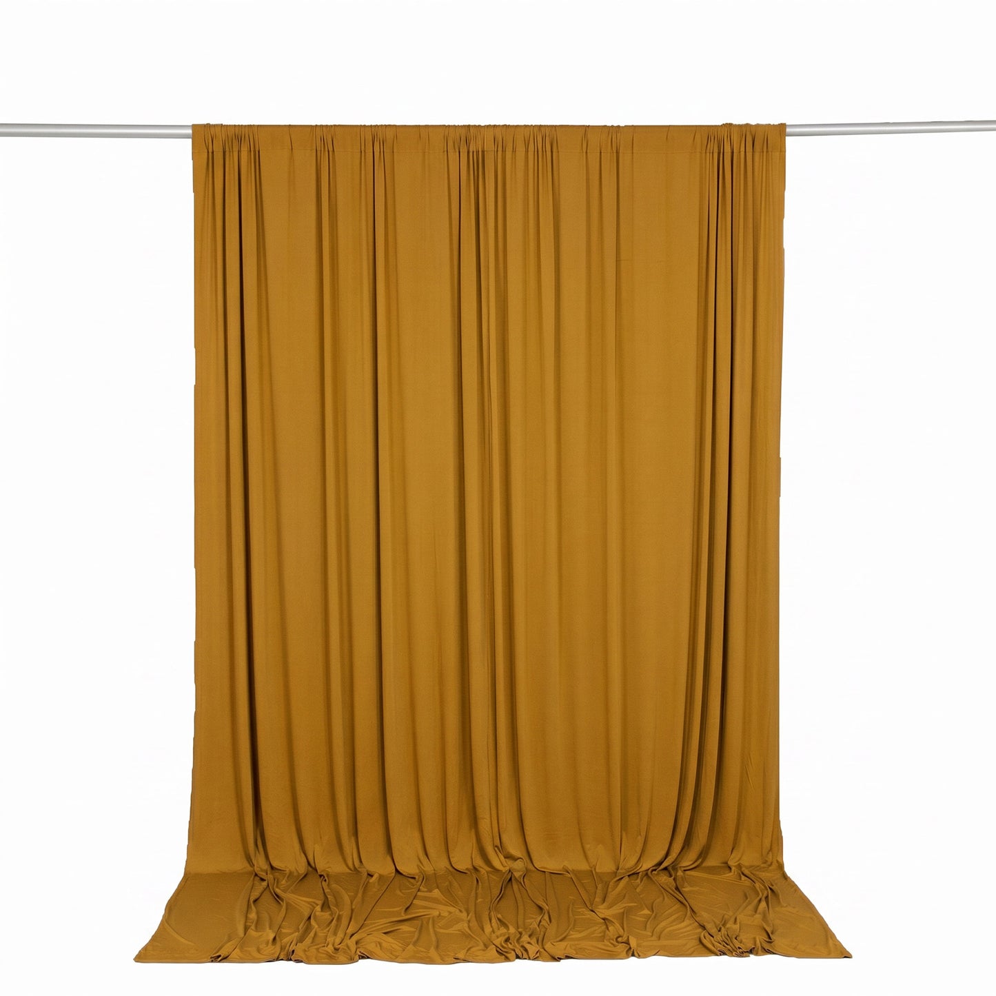 10ft x 10ft Spandex Backdrop Curtain Gold, 4-Way Stretch Wrinkle-Free Photo Booth Backdrop with Rod 