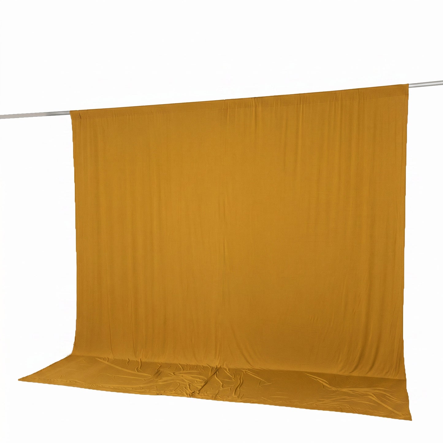 10ft x 10ft Spandex Backdrop Curtain Gold, 4-Way Stretch Wrinkle-Free Photo Booth Backdrop with Rod 