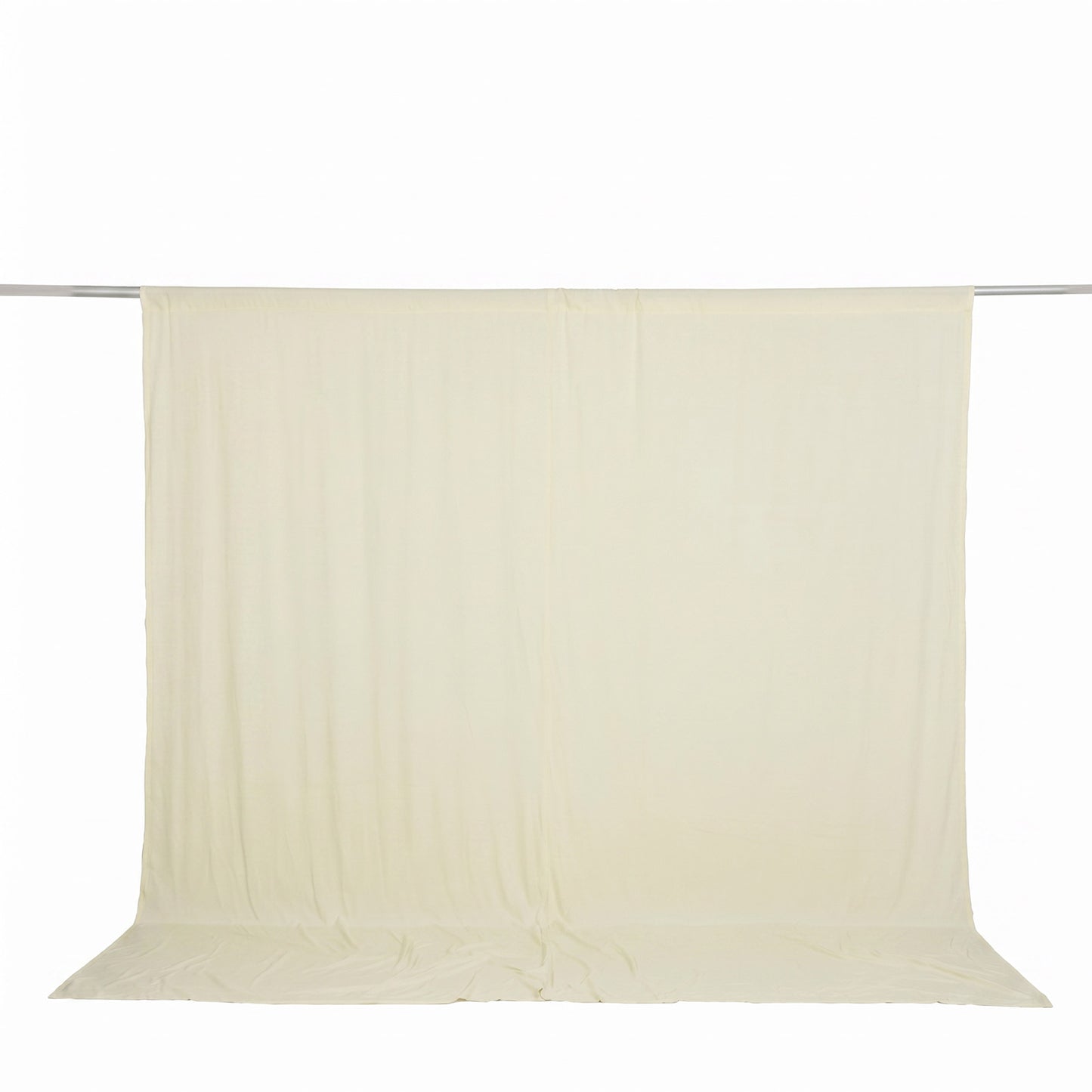 10ft x 10ft Spandex Backdrop Curtain Ivory, 4-Way Stretch Wrinkle-Free Photo Booth Backdrop with Rod