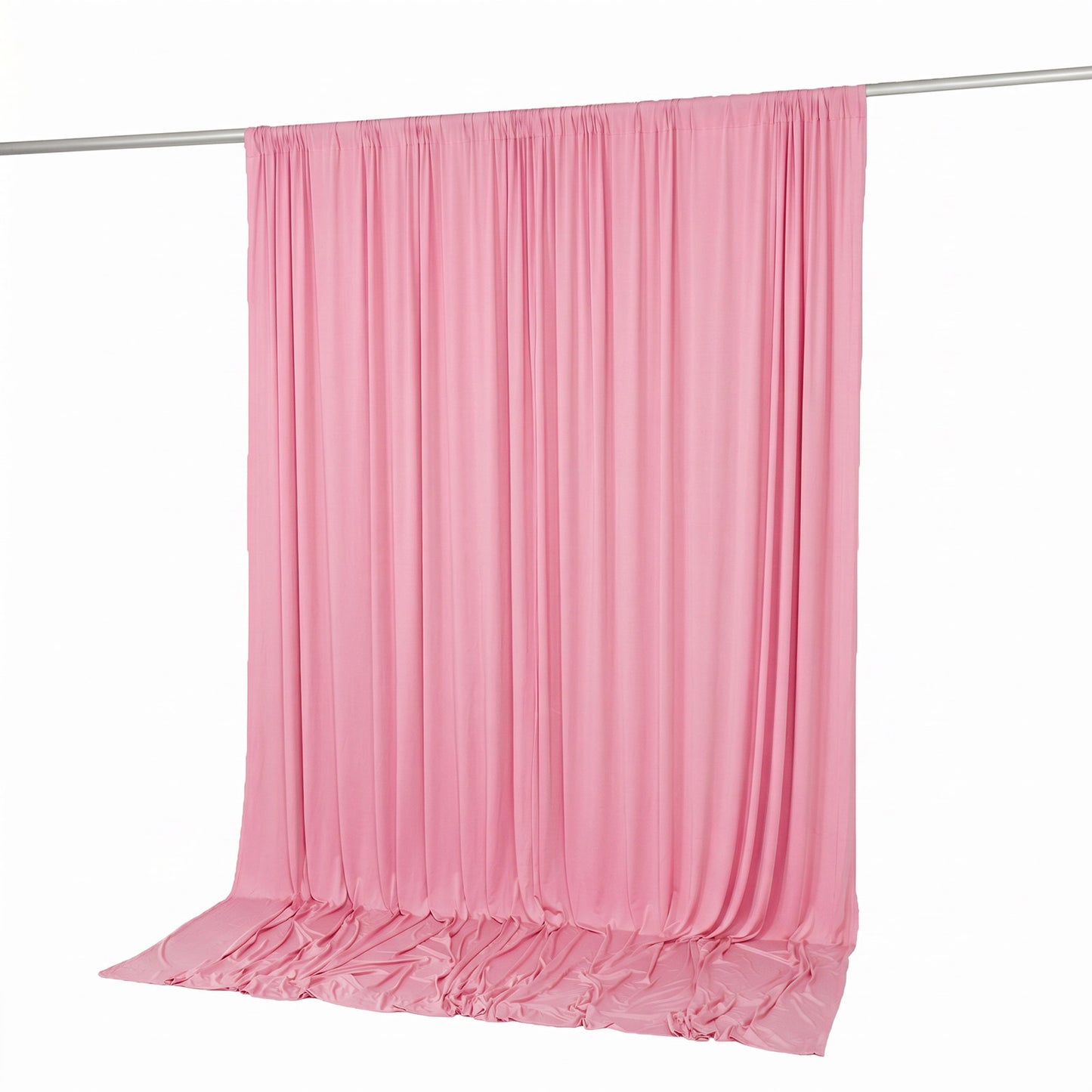 10ft x 10ft Spandex Backdrop Curtain Pink, 4-Way Stretch Wrinkle-Free Photo Booth Backdrop with Rod 