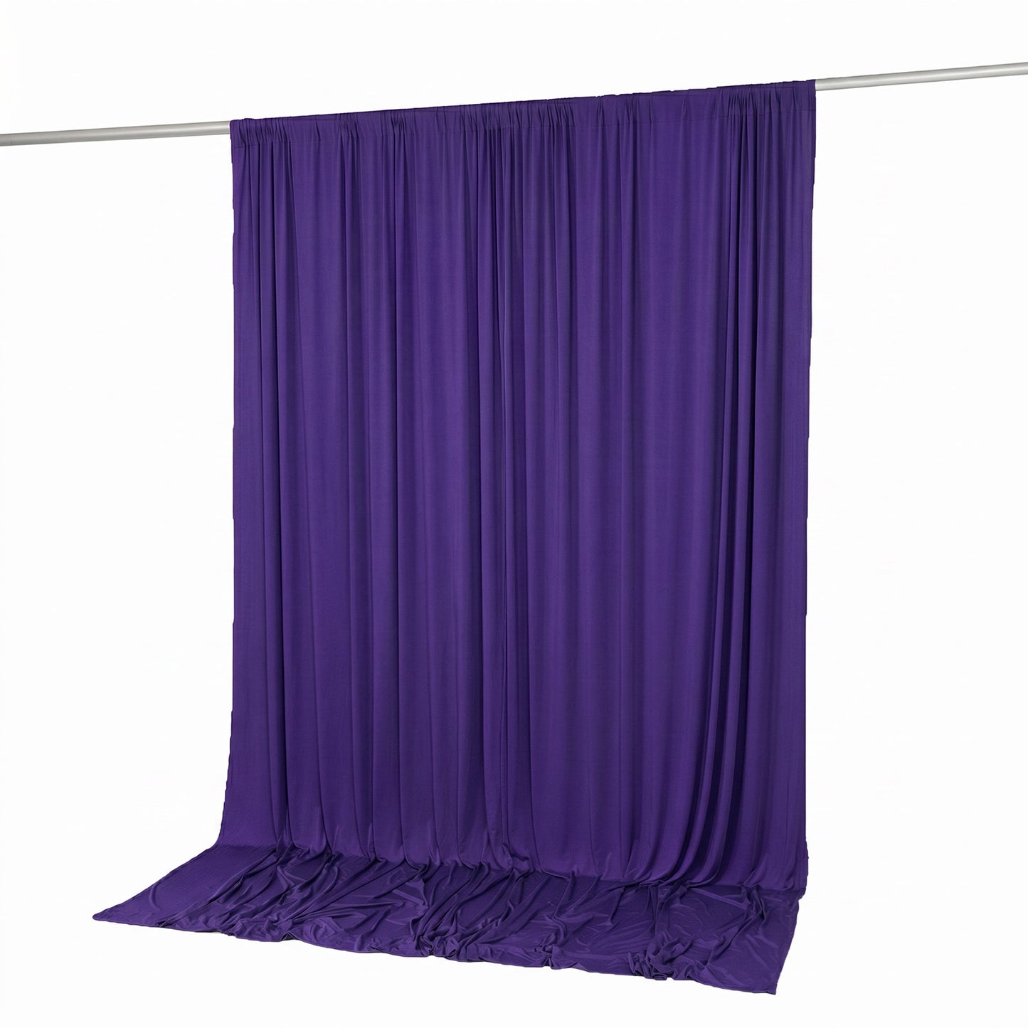 10ft x 10ft Spandex Backdrop Curtain Purple, 4-Way Stretch Wrinkle-Free Photo Booth Backdrop with Ro