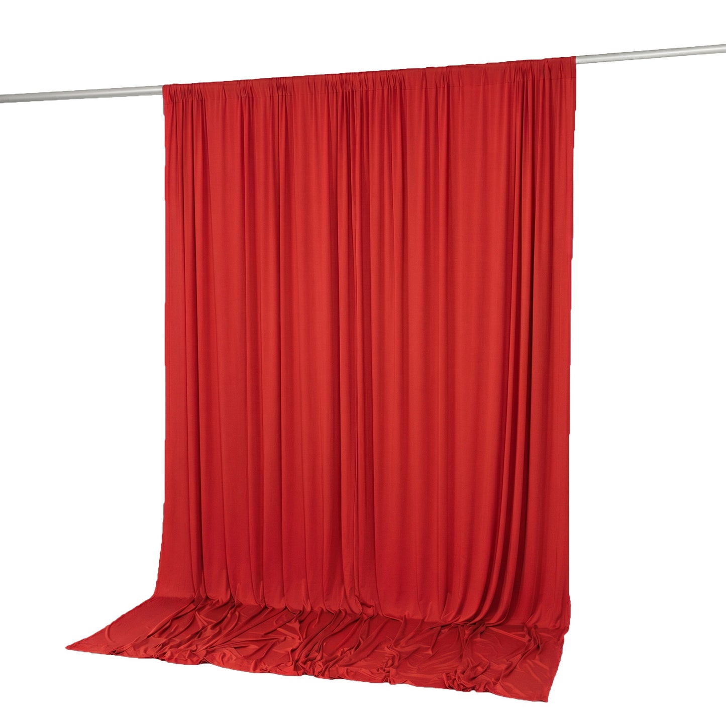 10ft x 10ft Spandex Backdrop Curtain Red, 4-Way Stretch Wrinkle-Free Photo Booth Backdrop with Rod P