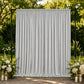 10ft x 10ft Spandex Backdrop Curtain Silver, 4-Way Stretch Wrinkle-Free Photo Booth Backdrop with Ro
