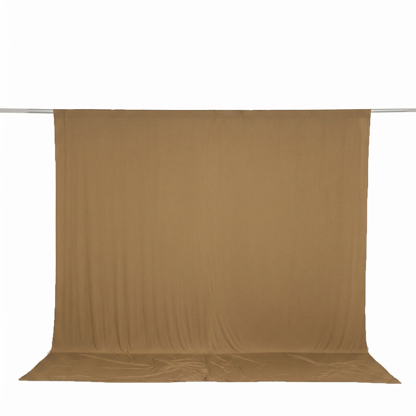 10ft x 10ft Spandex Backdrop Curtain Taupe, 4-Way Stretch Wrinkle-Free Photo Booth Backdrop with Rod