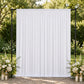10ft x 10ft Spandex Backdrop Curtain White, 4-Way Stretch Wrinkle-Free Photo Booth Backdrop with Rod