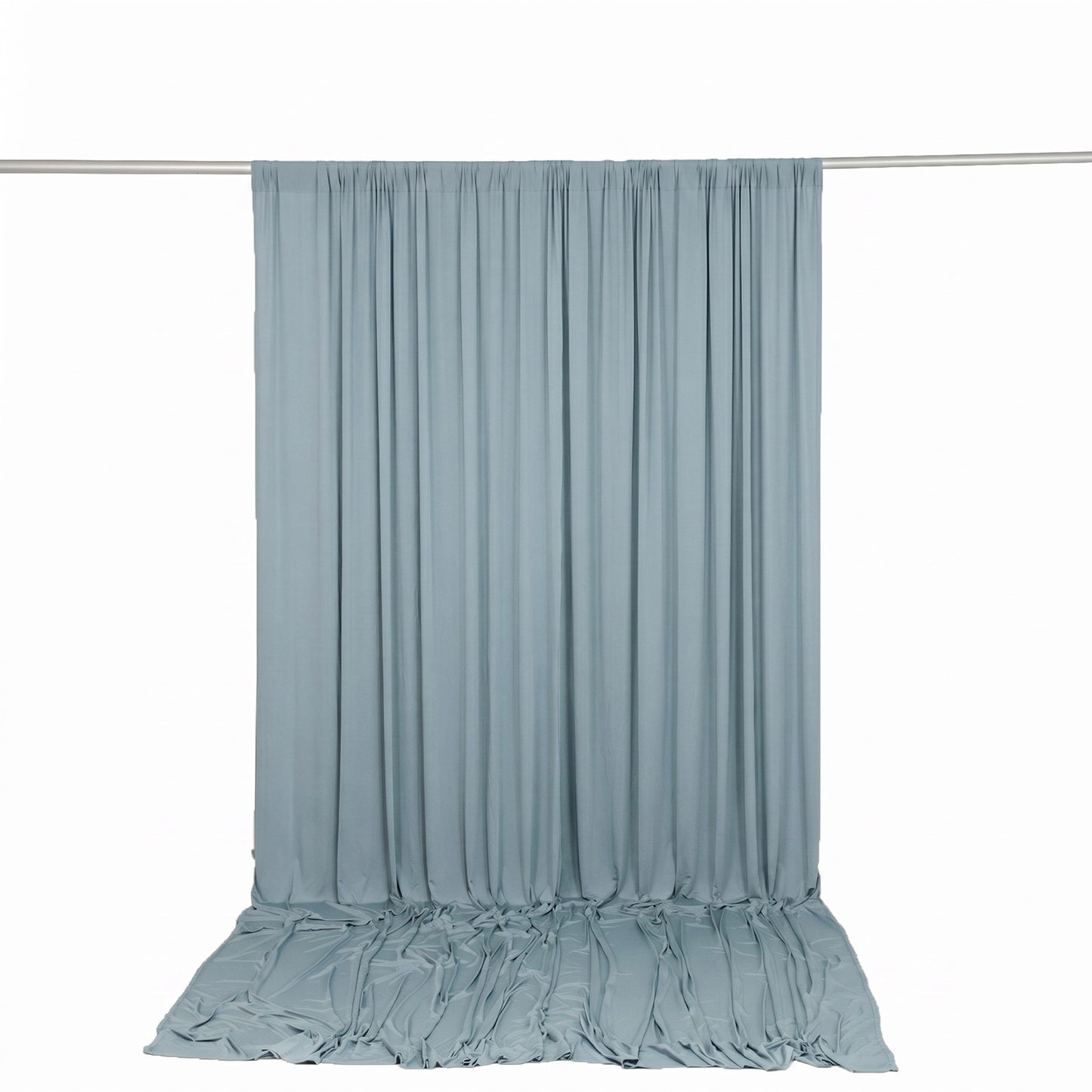 10ft x 12ft Spandex Backdrop Curtain Dusty Blue, 4-Way Stretch Wrinkle-Free Photo Booth Backdrop wit