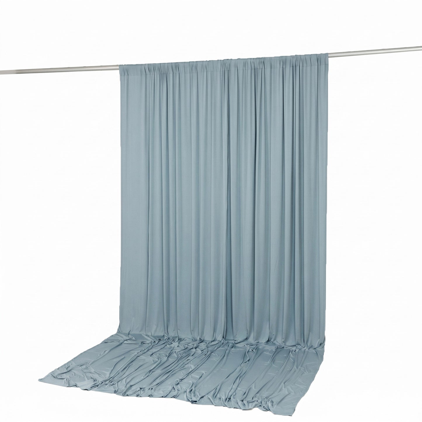 10ft x 12ft Spandex Backdrop Curtain Dusty Blue, 4-Way Stretch Wrinkle-Free Photo Booth Backdrop wit