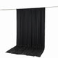10ft x 12ft Spandex Backdrop Curtain Black, 4-Way Stretch Wrinkle-Free Photo Booth Backdrop with Rod
