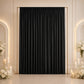 10ft x 12ft Spandex Backdrop Curtain Black, 4-Way Stretch Wrinkle-Free Photo Booth Backdrop with Rod