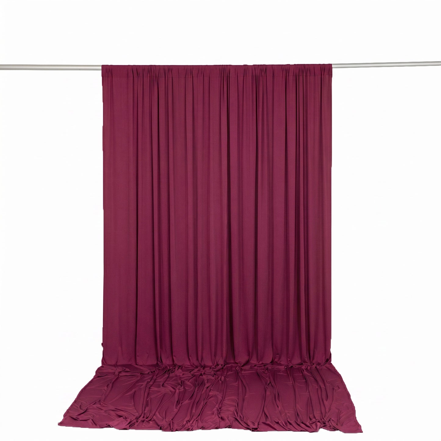 10ft x 12ft Spandex Backdrop Curtain Burgundy, 4-Way Stretch Wrinkle-Free Photo Booth Backdrop with 