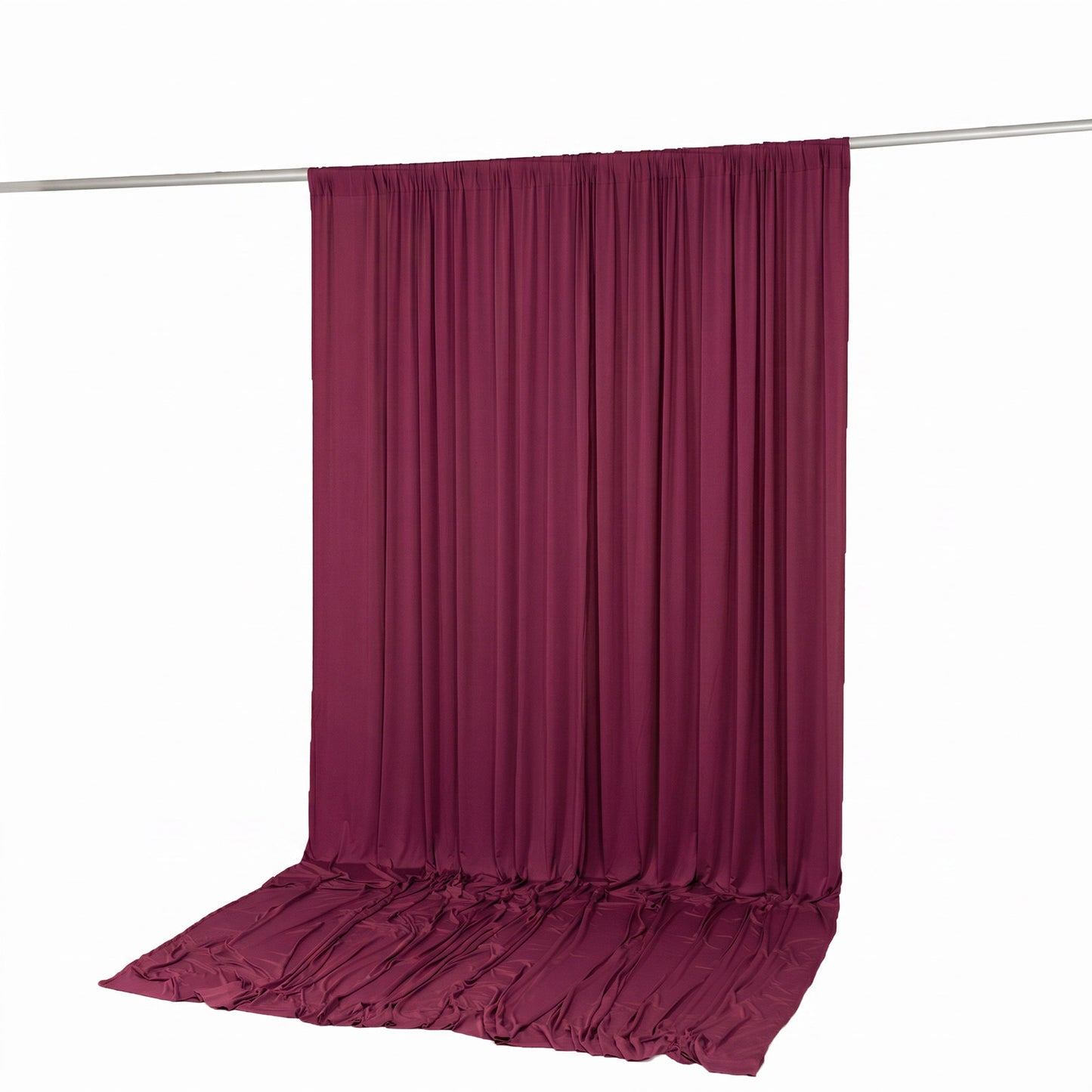 10ft x 12ft Spandex Backdrop Curtain Burgundy, 4-Way Stretch Wrinkle-Free Photo Booth Backdrop with 